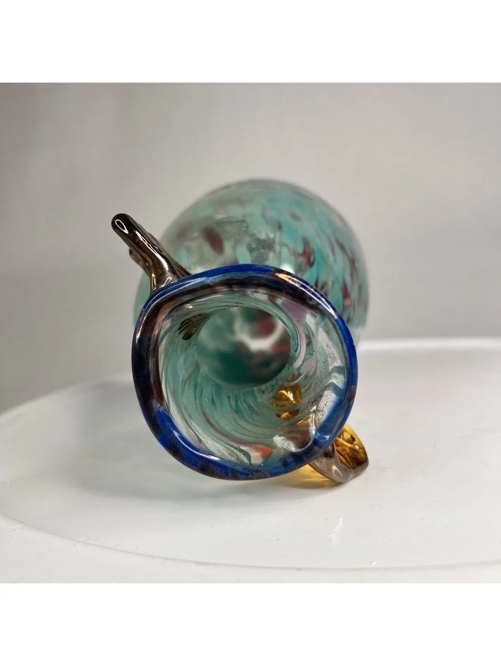 Hand-Blown Art Glass 7 inch High Vase